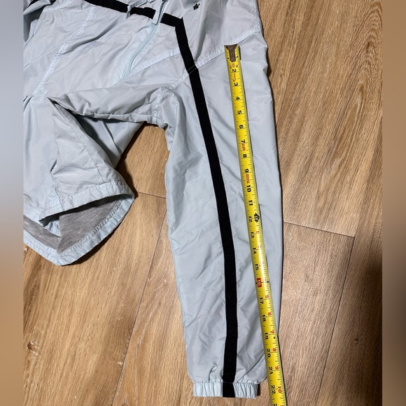 Vintage 90’s Nike Blue black stripe hood zip up windbreaker jacket coat Lined L - Picture 5 of 11